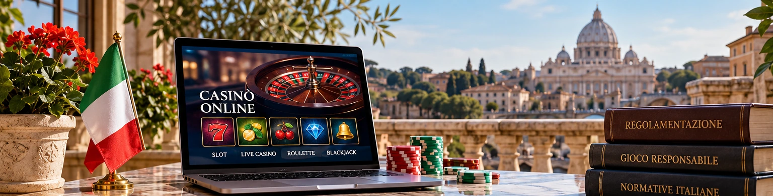 Postazione di casinò online con panorama italiano e volumi sul gioco responsabile