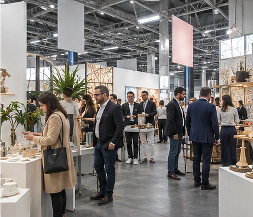 Visitatori in uno spazio espositivo di Padova